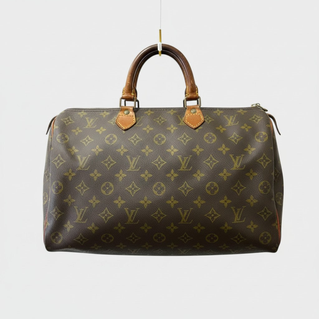 LOUIS VUITTON Monogram Speedy 35 with Padlock (Key not included) Tasche