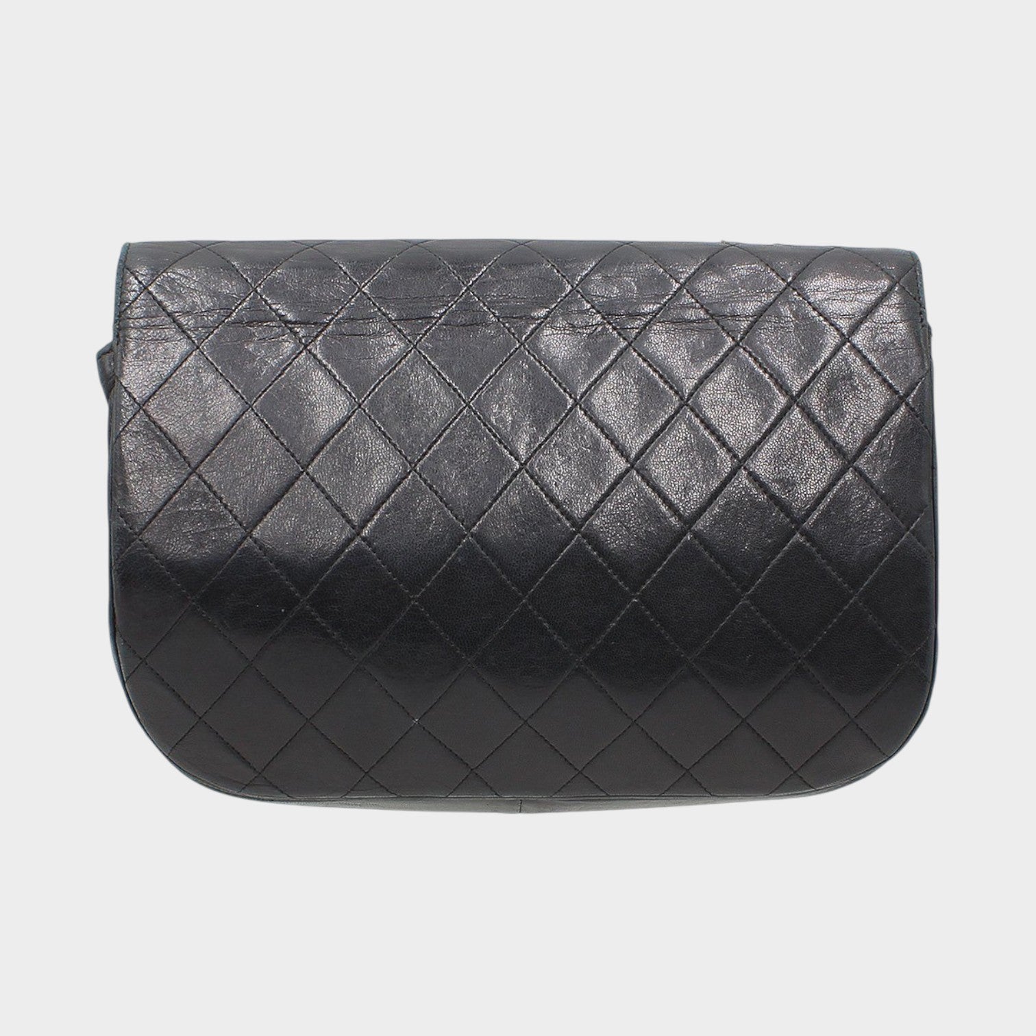 Chanel Matelassé Leather Turnlock Double Flap Chain Shoulder Bag Vintage CHANEL Women's★