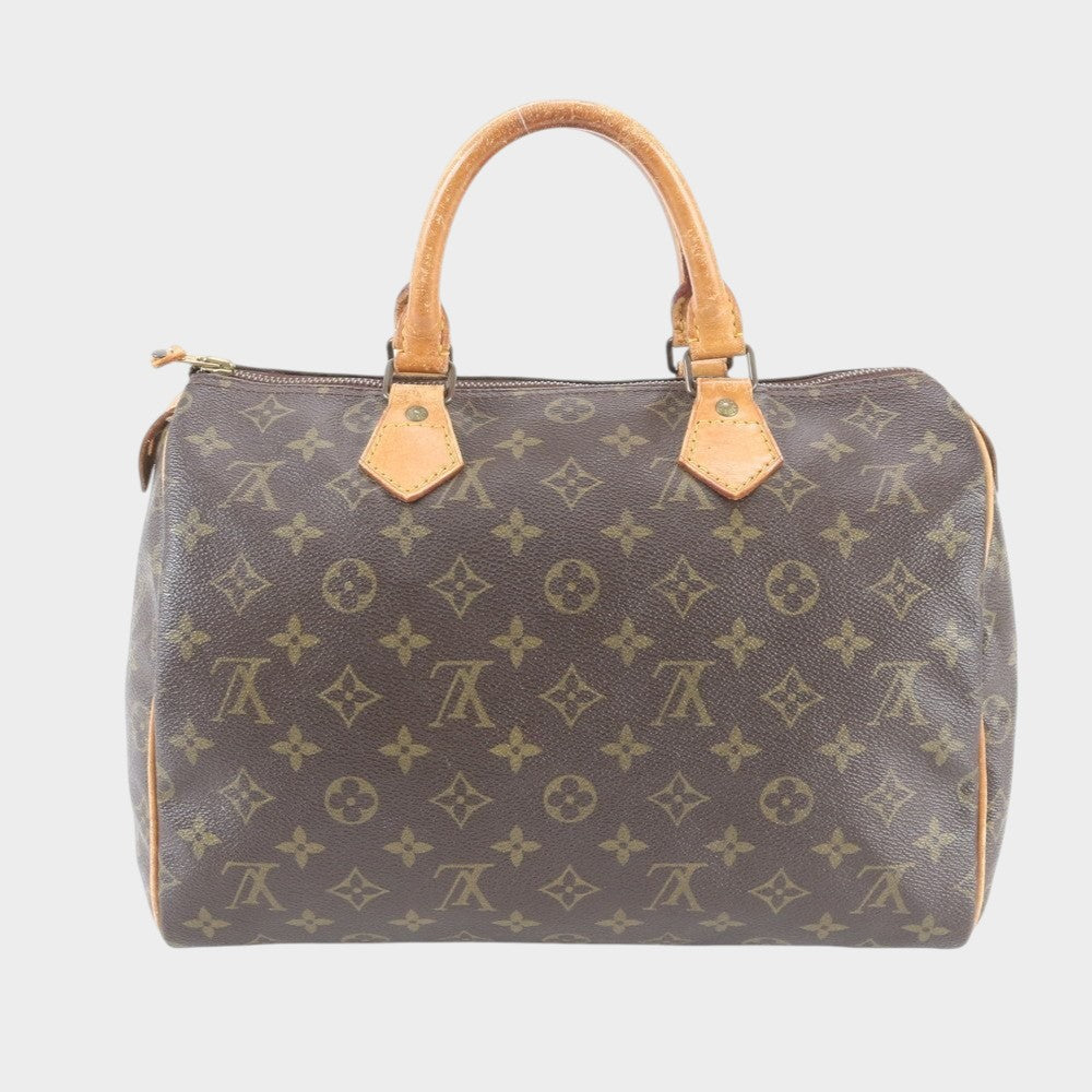 Louis Vuitton Monogram Speedy 30 Mini Boston Bag M41526 Leather Handbag Tote Genuine