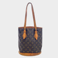 LOUIS VUITTON Louis Vuitton Monogram Bucket PM Bucket-shaped Shoulder Bag Tote Bag Brown