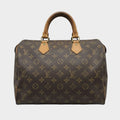 LOUIS VUITTON / TH0033 Louis Vuitton Monogram Speedy 30 Mini Boston Bag Handbag Brown
