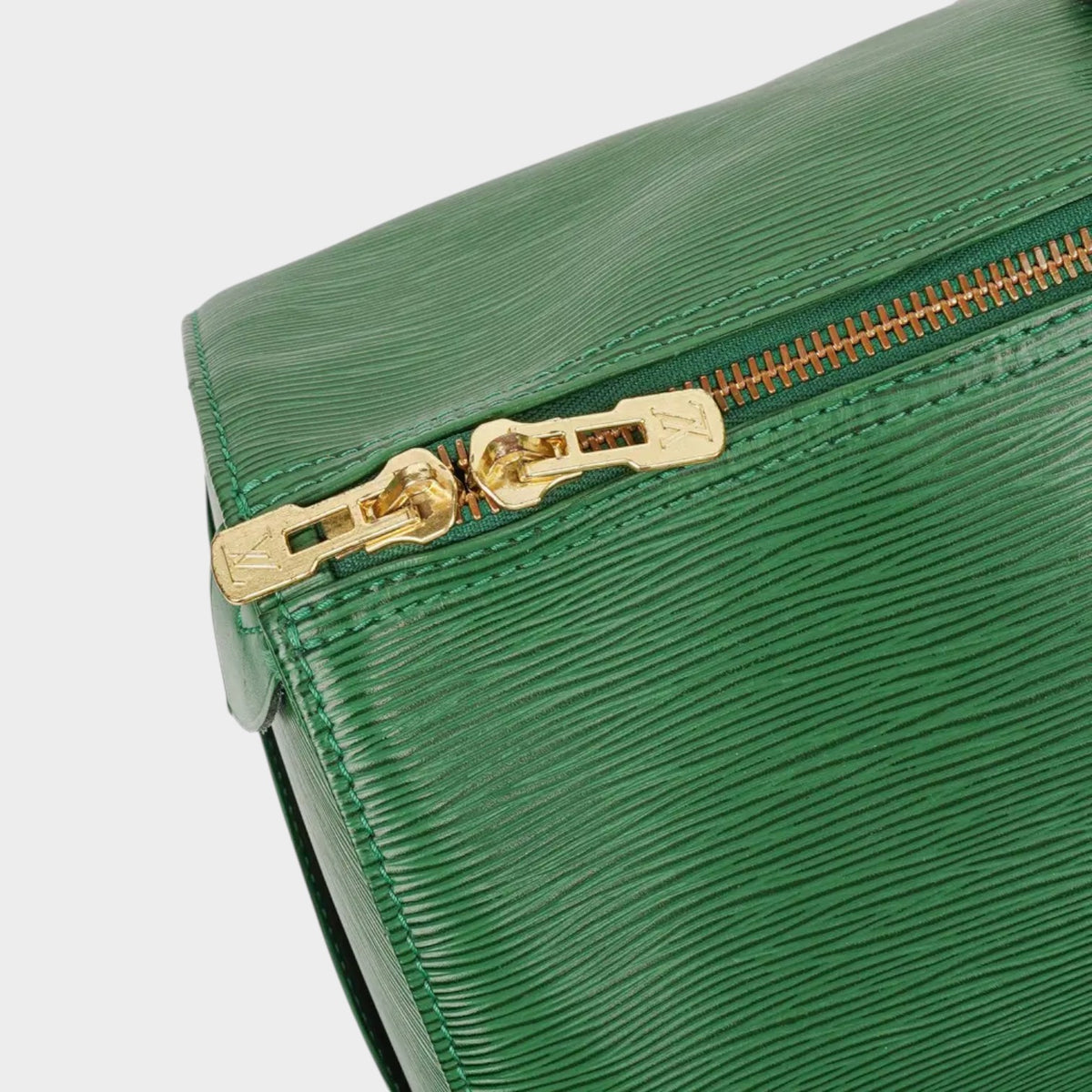 Excellent condition LOUIS VUITTON Epi Keepall 50 Green Boston Tasche