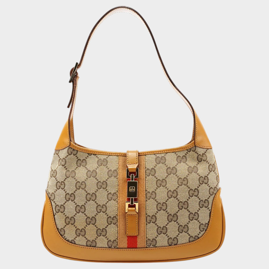 GUCCI GG Canvas Jackie Sherry Line One Shoulder Tasche