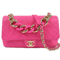 Chanel Excellent Condition Coco Mark Matelassé 2-Way Thick Chain Shoulder Bag Shoulder Bag
