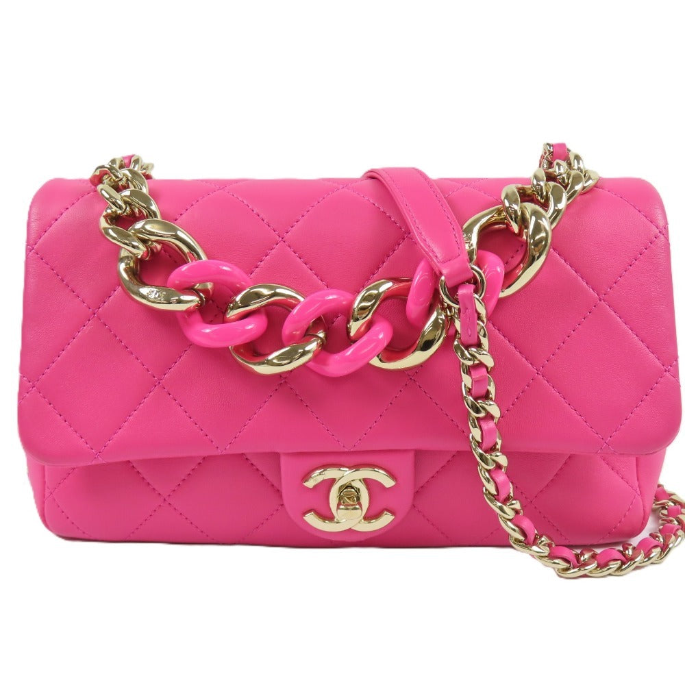 Chanel Excellent Condition Coco Mark Matelassé 2-Way Thick Chain Shoulder Bag Shoulder Bag
