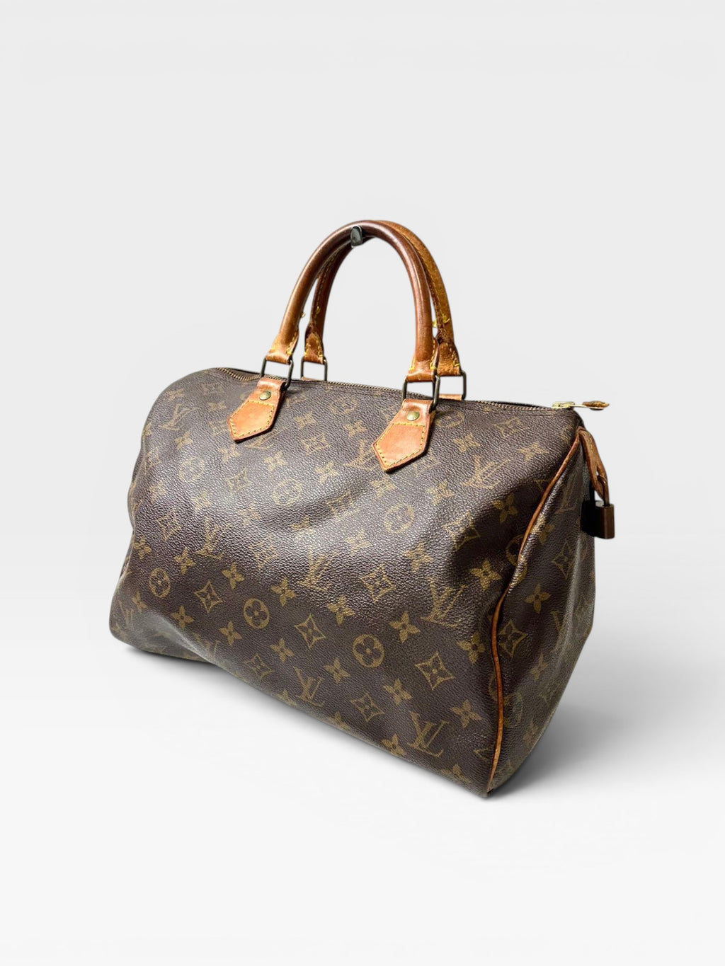 Louis Vuitton Monogram Speedy 30 Handbag Boston Bag Authentic No Padlock