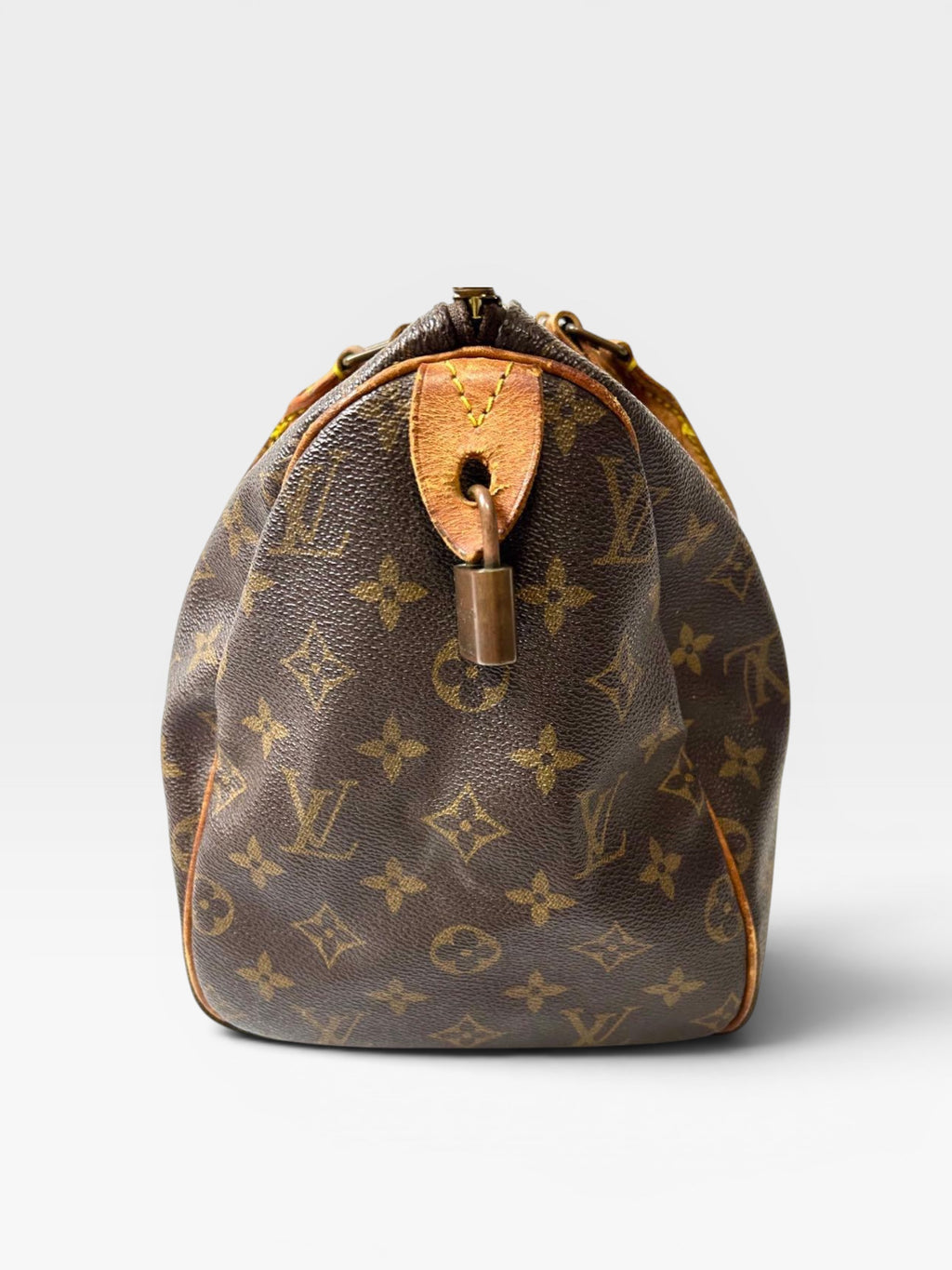 Louis Vuitton Monogram Speedy 30 Handbag Boston Bag Authentic No Padlock