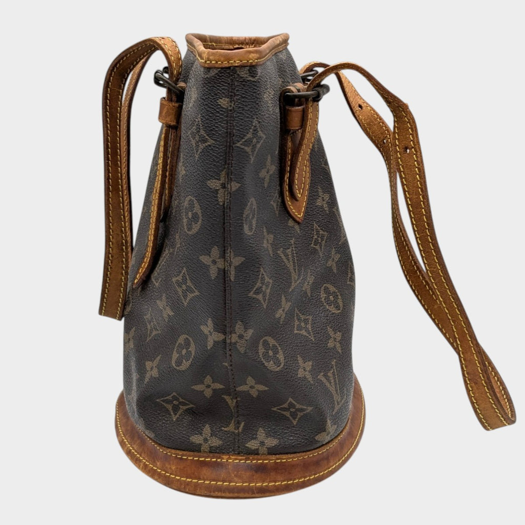 LOUIS VUITTON / VI864 Louis Vuitton Monogram Bucket PM Tasche Brown