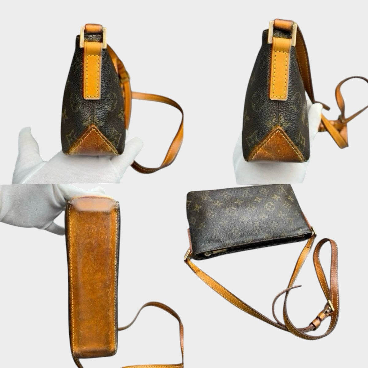 Louis Vuitton Monogram Trotter Shoulder Bag/Crossbody Bag M51240 Serial Number SL0062 Authentic