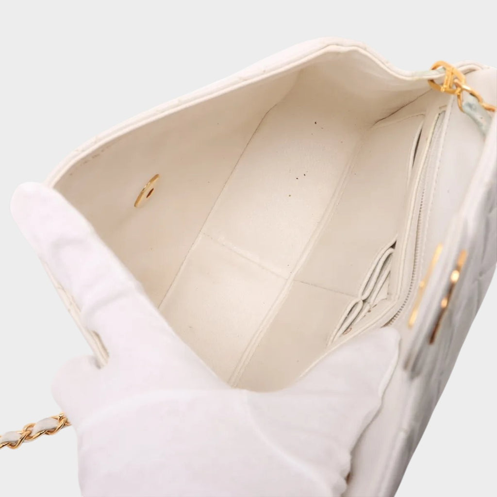 Chanel Matelassé lambskin leather chain shoulder bag, crossbody bag, genuine leather,