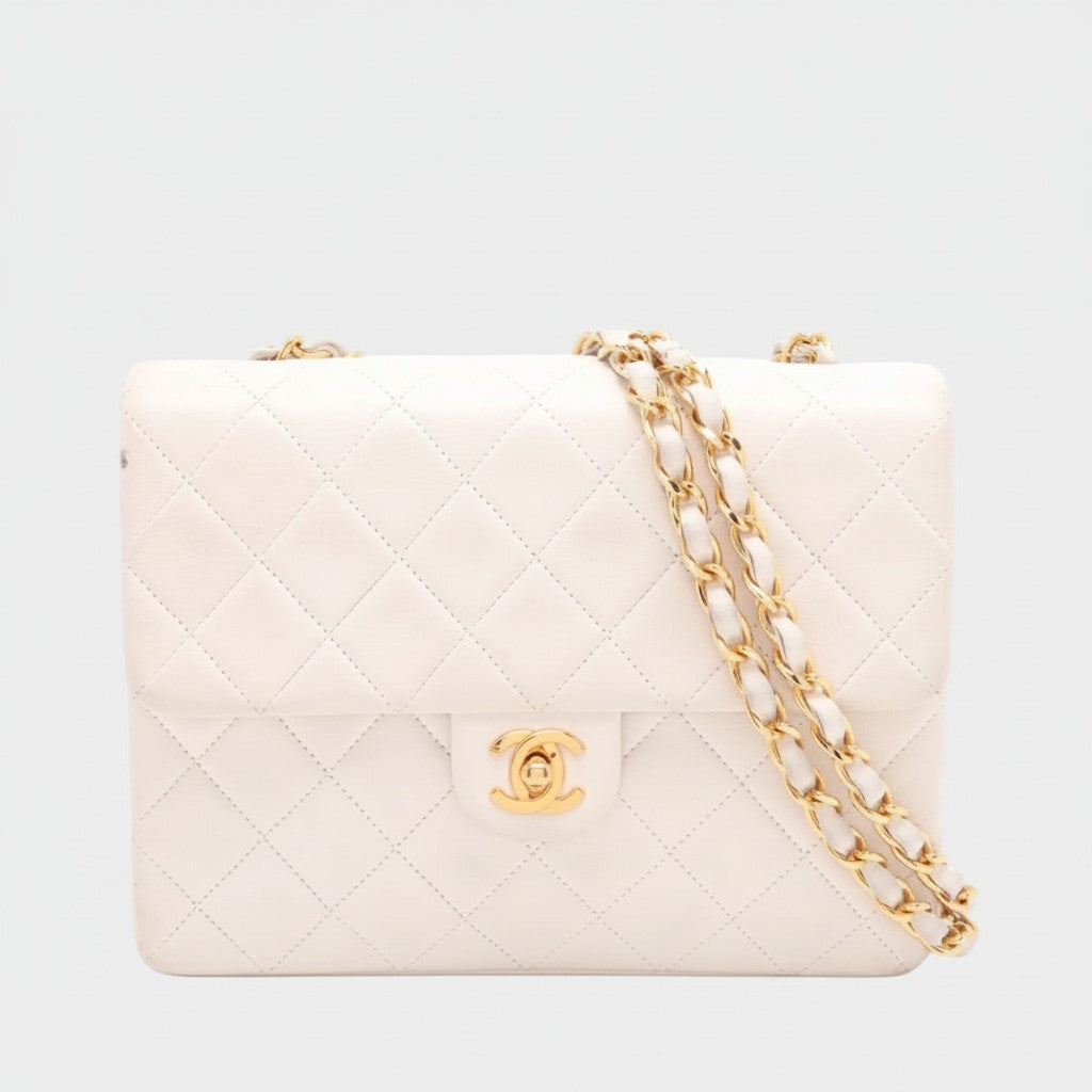Chanel Matelassé lambskin leather chain shoulder bag, crossbody bag, genuine leather,