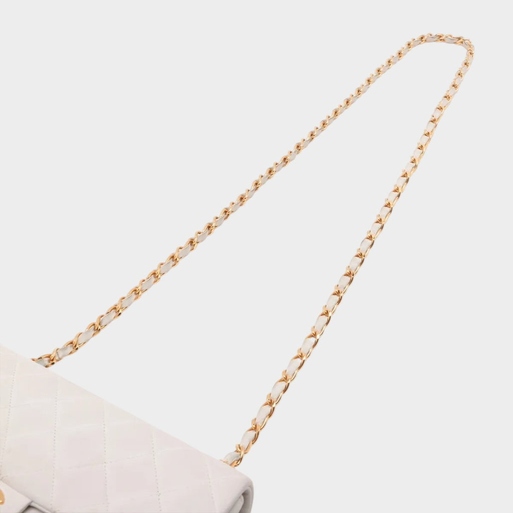 Chanel Matelassé lambskin leather chain shoulder bag, crossbody bag, genuine leather,
