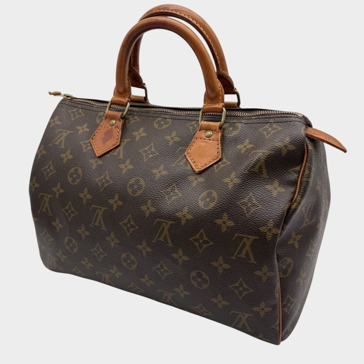Excellent condition Louis Vuitton Monogram handbag, Speedy 30 mini Boston bag, brown.