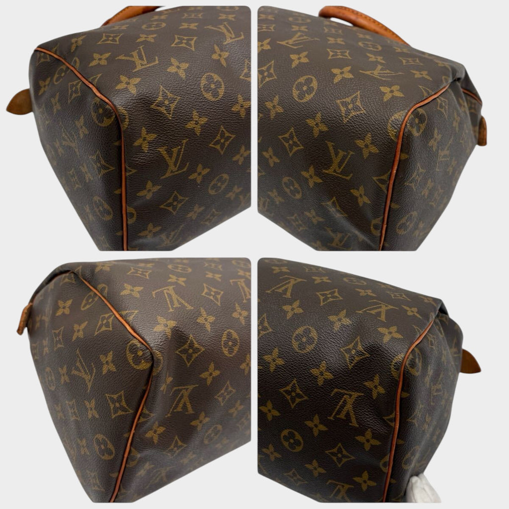 Excellent condition Louis Vuitton Monogram handbag, Speedy 30 mini Boston bag, brown.