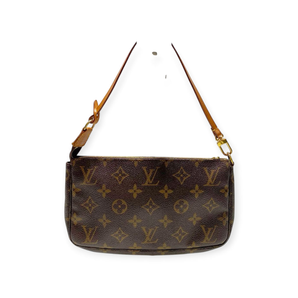 Louis Vuitton Monogram Pochette Accessoires M51980 Band Bag, Zipper Broken