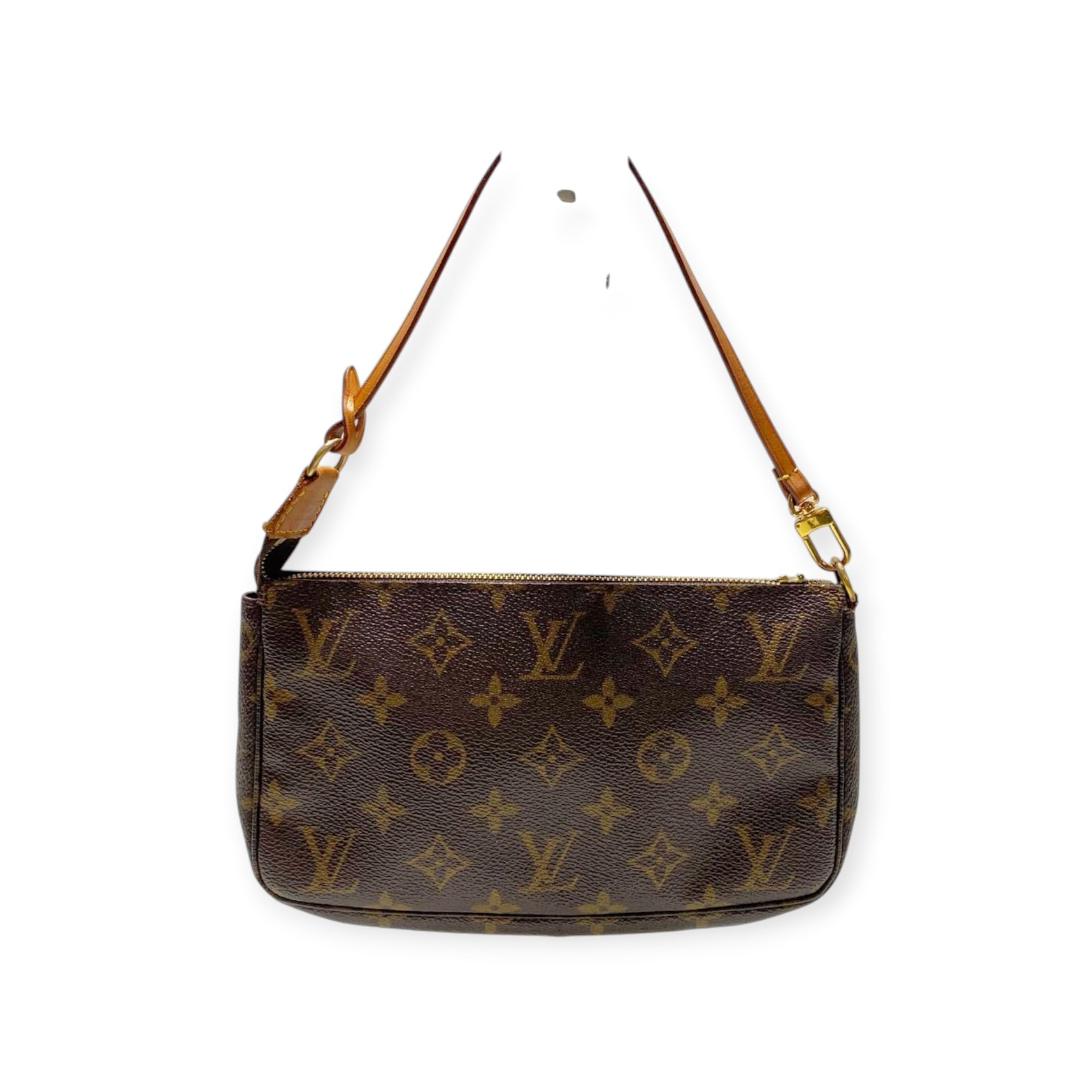 Louis Vuitton Monogram Pochette Accessoires M51980 Band Bag, Zipper Broken
