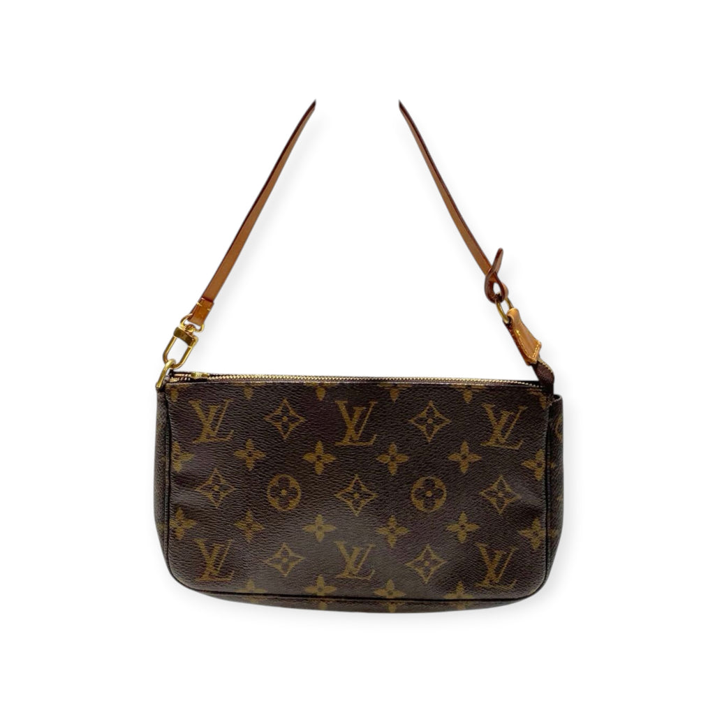 Louis Vuitton Monogram Pochette Accessoires M51980 Band Bag, Zipper Broken