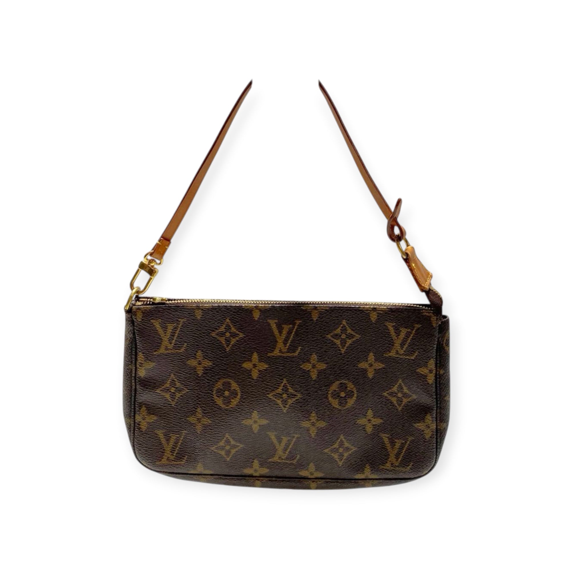 Louis Vuitton Monogram Pochette Accessoires M51980 Band Bag, Zipper Broken