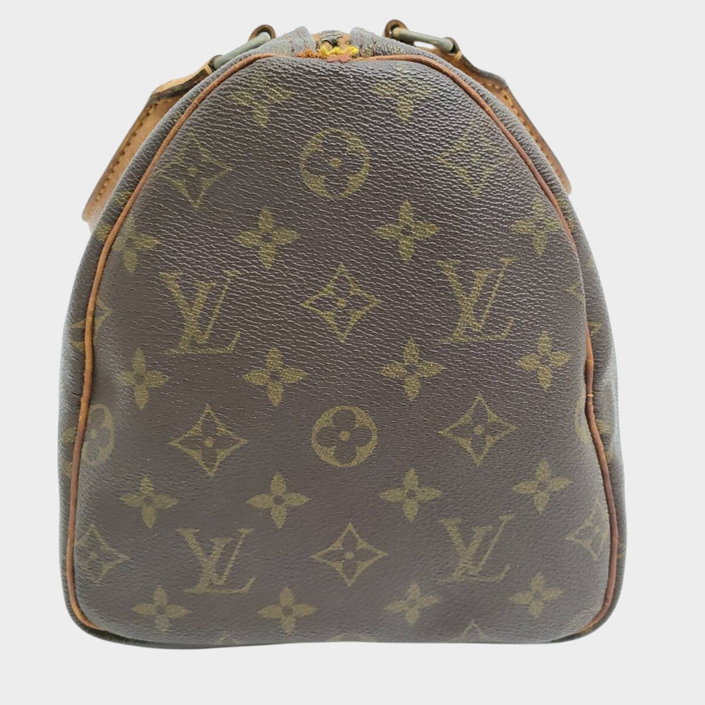 LOUIS VUITTON Speedy 30 Mini Boston Bag Handbag Monogram 1970s Vintage with Padlock and Key
