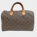 LOUIS VUITTON Speedy 30 Mini Boston Bag Handbag Monogram 1970s Vintage with Padlock and Key