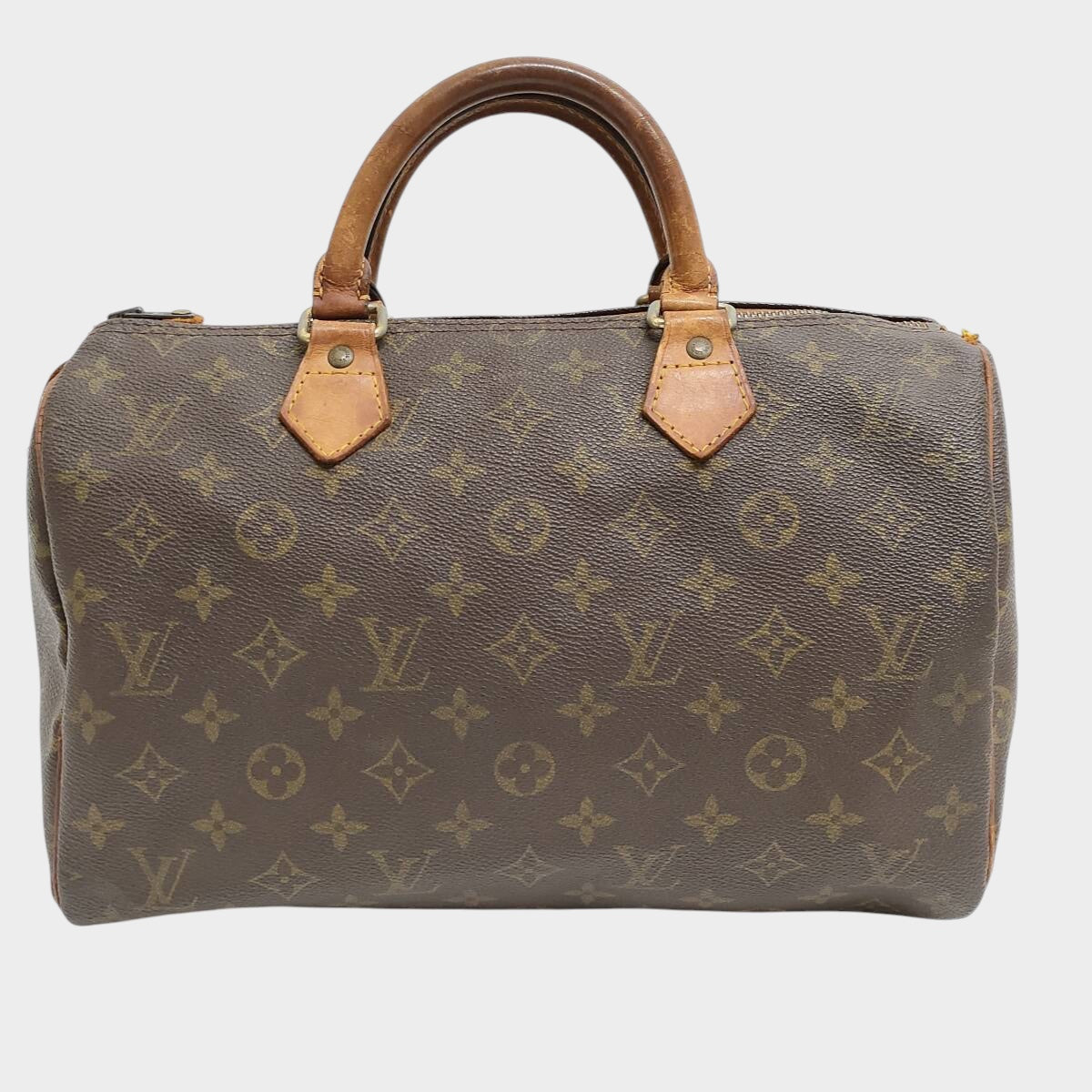 LOUIS VUITTON Speedy 30 Mini Boston Bag Handbag Monogram 1970s Vintage with Padlock and Key
