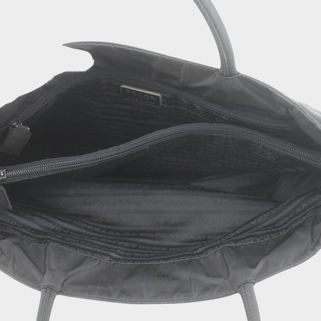 Prada Handbag Mini Bag Black Triangle Logo Plate Nylon