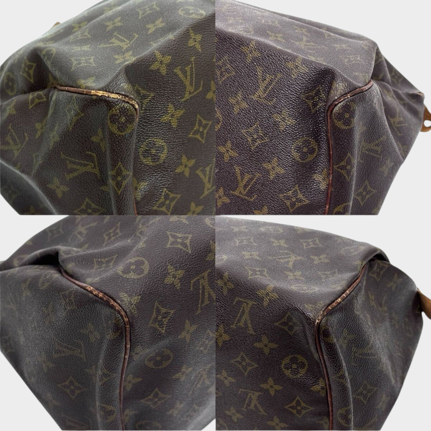 LOUIS VUITTON Monogram Speedy 35 Mini Boston Handbag M41524 (No Zipper Charm) Vintage