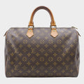 Louis Vuitton Monogram Speedy 35 Mini Boston Bag Handbag with Padlock and Dust Bag
