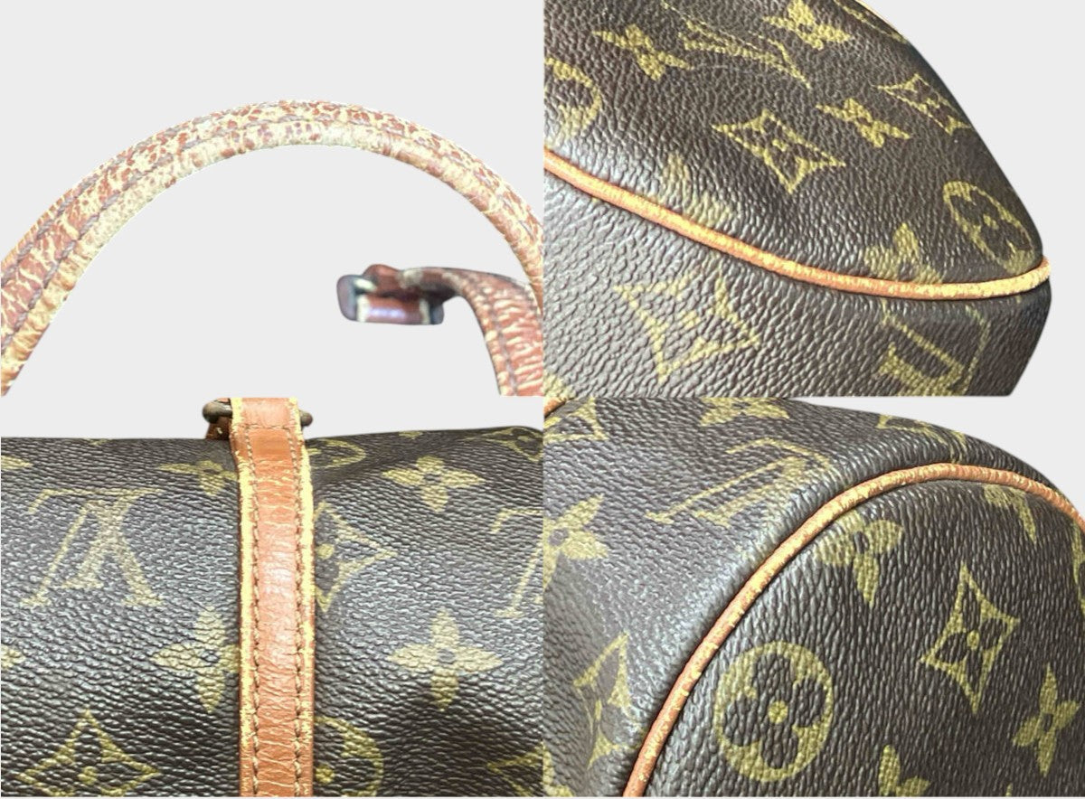 LOUIS VUITTON Monogram 843 Papillon 25 handbag. Louis Vuitton. Foldable for shipping. Zipper closure not possible.