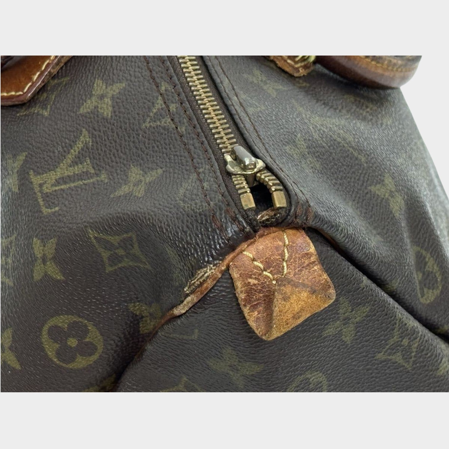 LOUIS VUITTON Monogram Speedy 35 Mini Boston Handbag M41524 (No Zipper Charm) Vintage