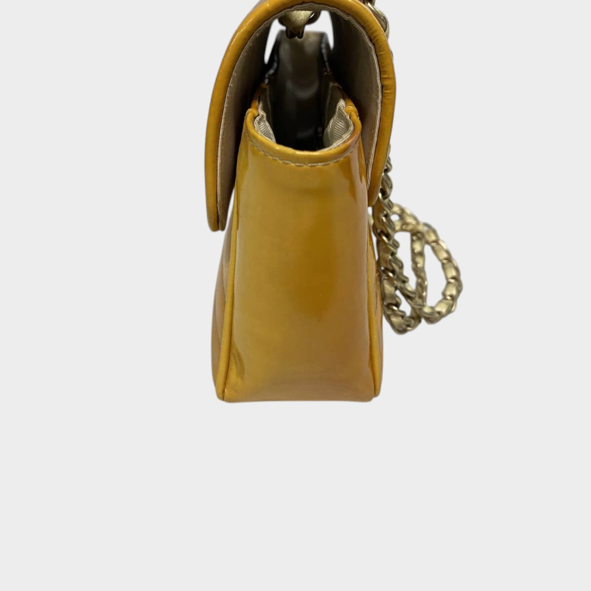 Authenticity verified CHANEL V-stitch enamel bag chain bag Tasche