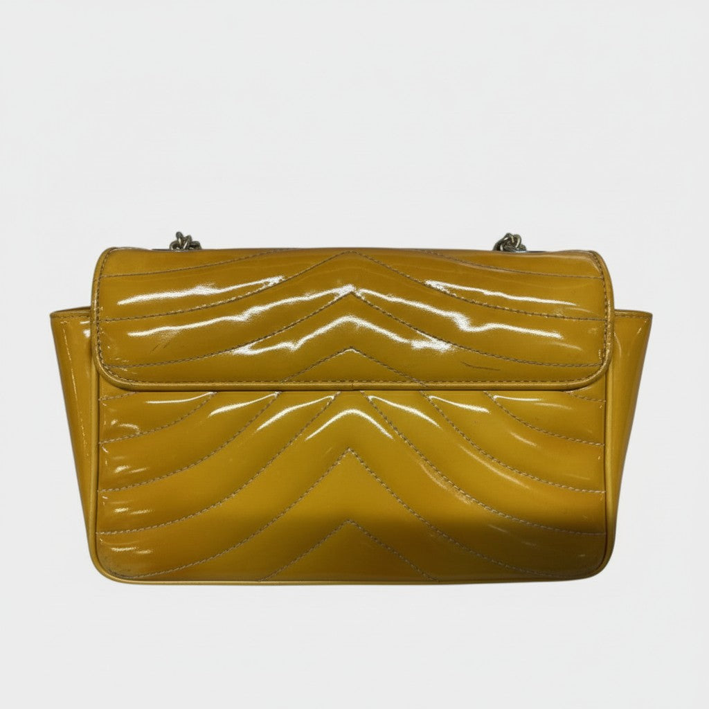 Authenticity verified CHANEL V-stitch enamel bag chain bag Tasche