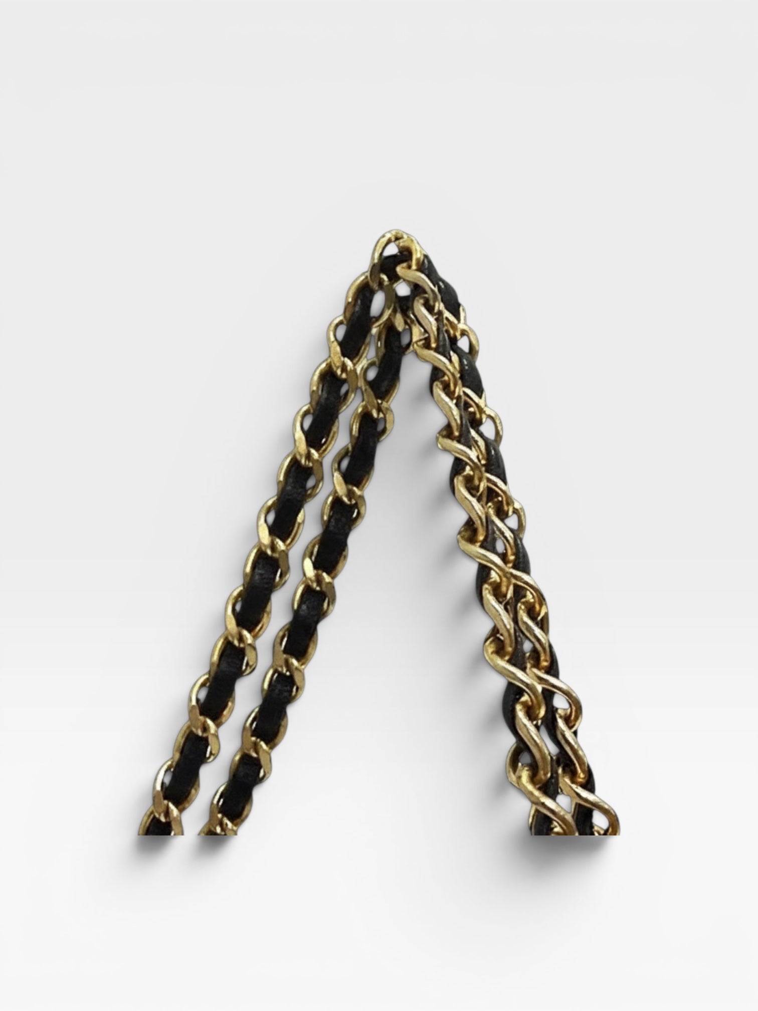 CHANEL Coco Mark Matelassé Lambskin Chain Gold Hardware Shoulder Bag, Black