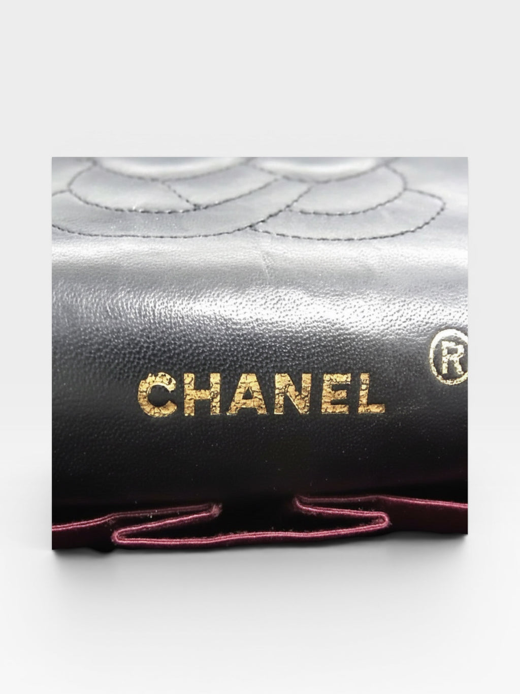 CHANEL Coco Mark Matelassé Lambskin Chain Gold Hardware Shoulder Bag, Black