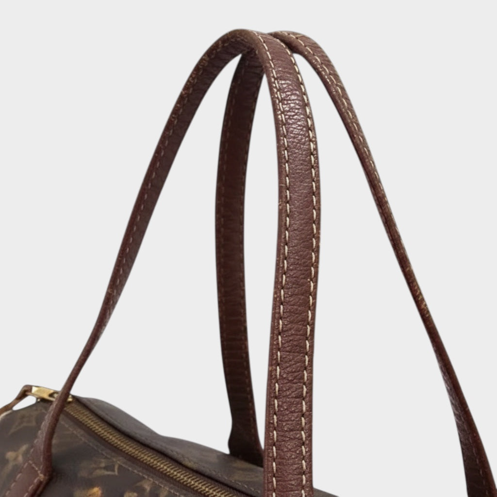 LOUIS VUITTON M51365 Monogram Papillon 30 Cylindrical Handbag Tote Women's Brown