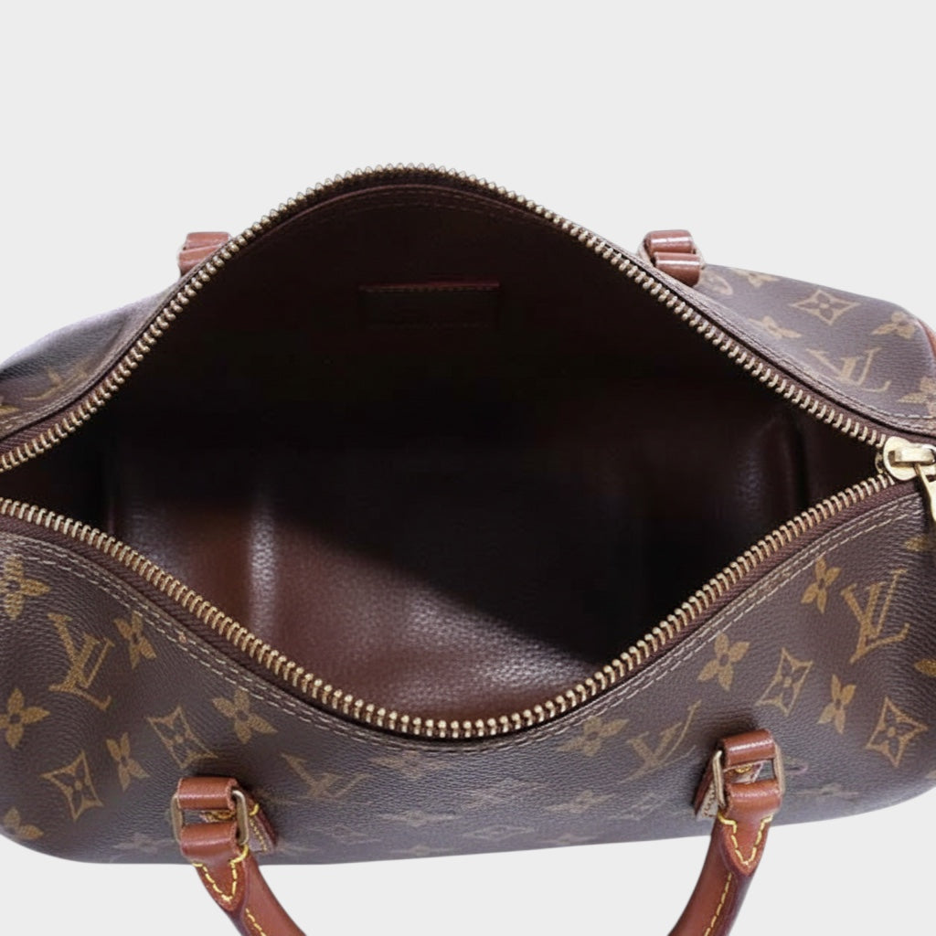 LOUIS VUITTON M51365 Monogram Papillon 30 Cylindrical Handbag Tote Women's Brown