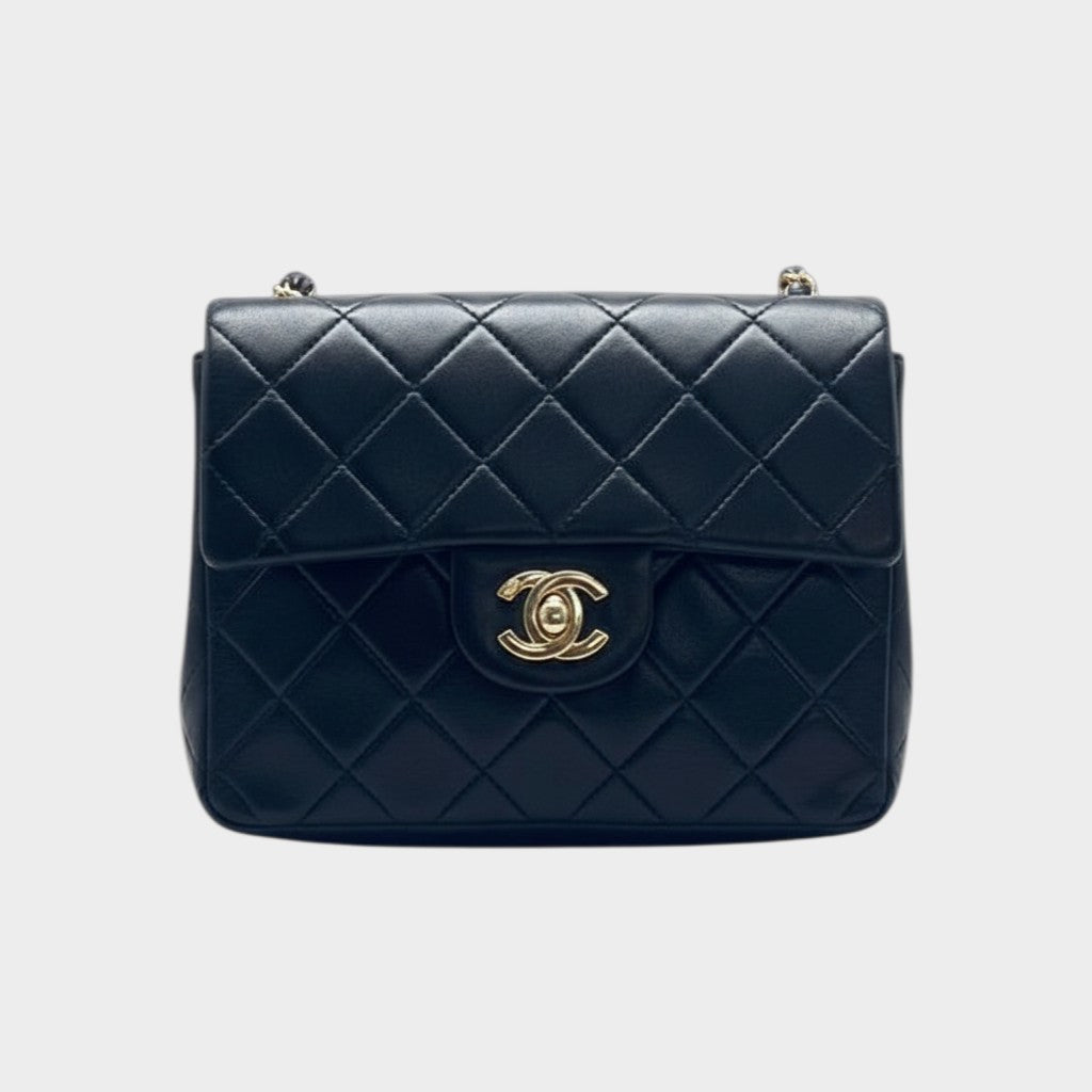 Chanel Mini Matelassé Turnlock Coco Mark Lambskin Chain Shoulder Bag