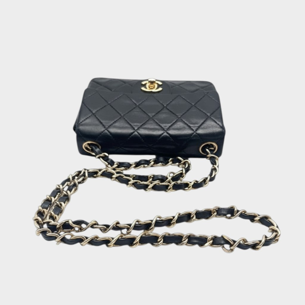 Chanel Mini Matelassé Turnlock Coco Mark Lambskin Chain Shoulder Bag