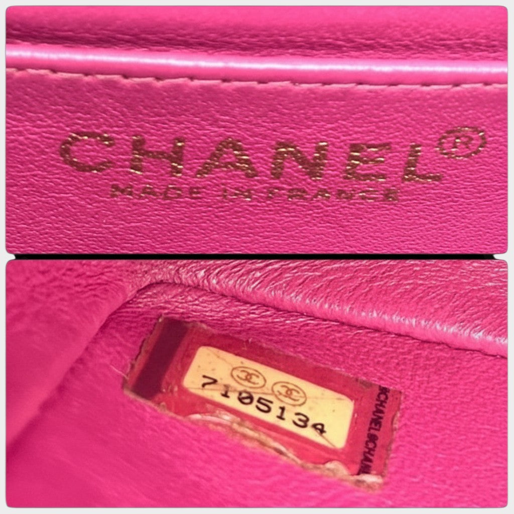 Chanel Mini Matelassé Turnlock Coco Mark Lambskin Chain Shoulder Bag