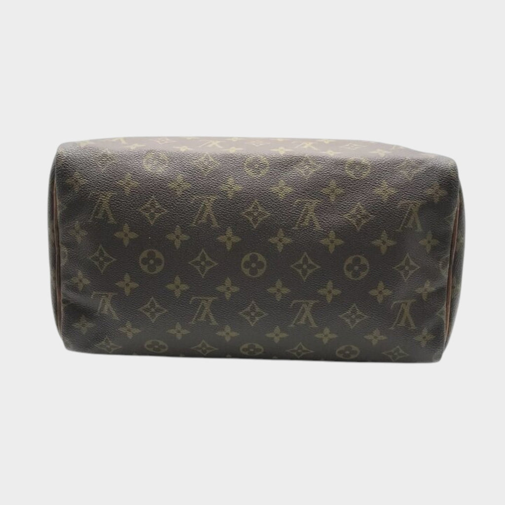 Excellent Condition LOUIS VUITTON Monogram Speedy 35 Handbag Boston Bag PVC Leather Brand Bag Women's