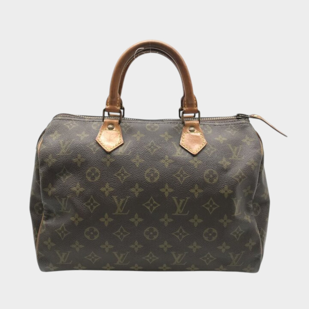 Excellent Condition LOUIS VUITTON Monogram Speedy 35 Handbag Boston Bag PVC Leather Brand Bag Women's
