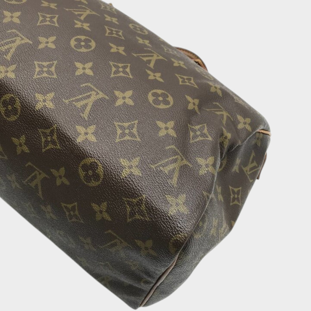 Excellent Condition LOUIS VUITTON Monogram Speedy 35 Handbag Boston Bag PVC Leather Brand Bag Women's
