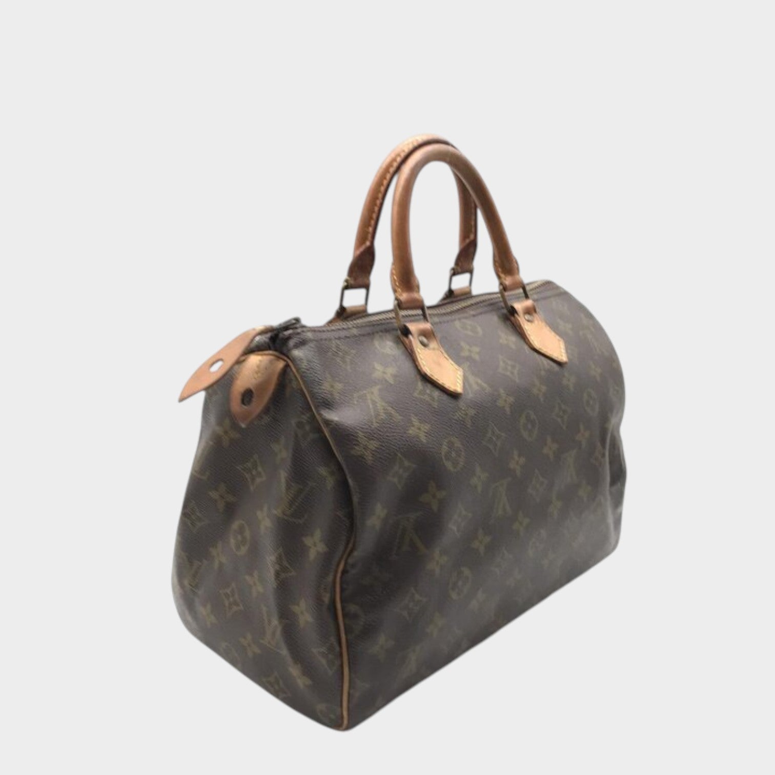 Excellent Condition LOUIS VUITTON Monogram Speedy 35 Handbag Boston Bag PVC Leather Brand Bag Women's