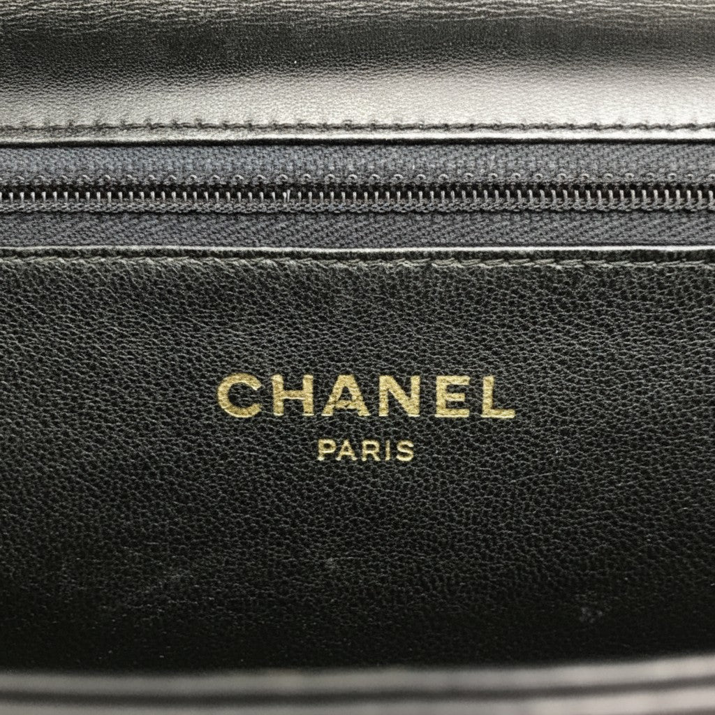 Excellent Condition CHANEL Chanel Coco Mark Lizard Leather Push-Tasche