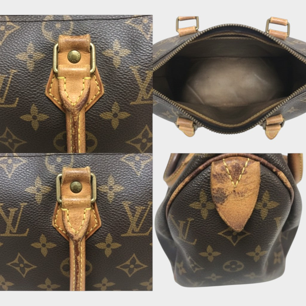 Louis Vuitton Monogram Speedy 25 M41528 Handbag Mini Boston Bag Travel Bag