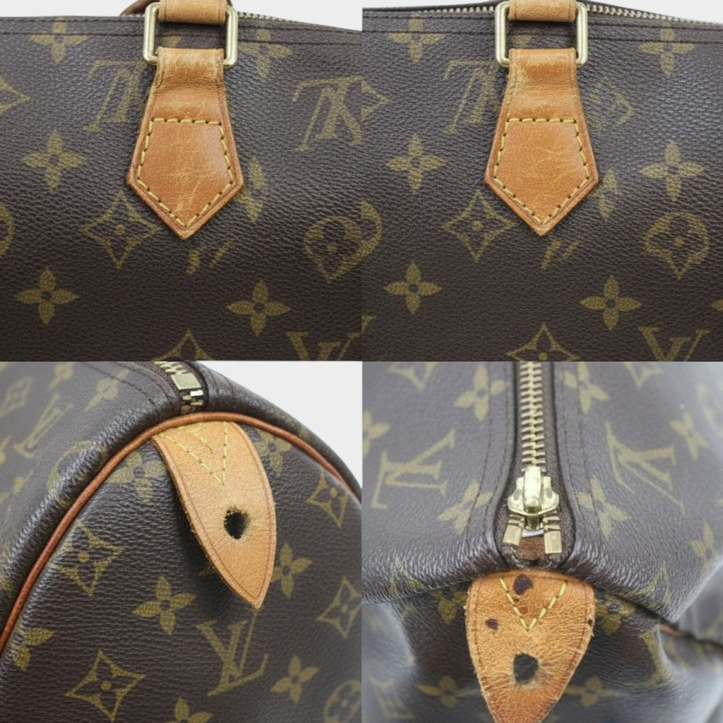 Louis Vuitton Speedy 40 Handbag, Monogram Brown Boston Bag M41522 161357
