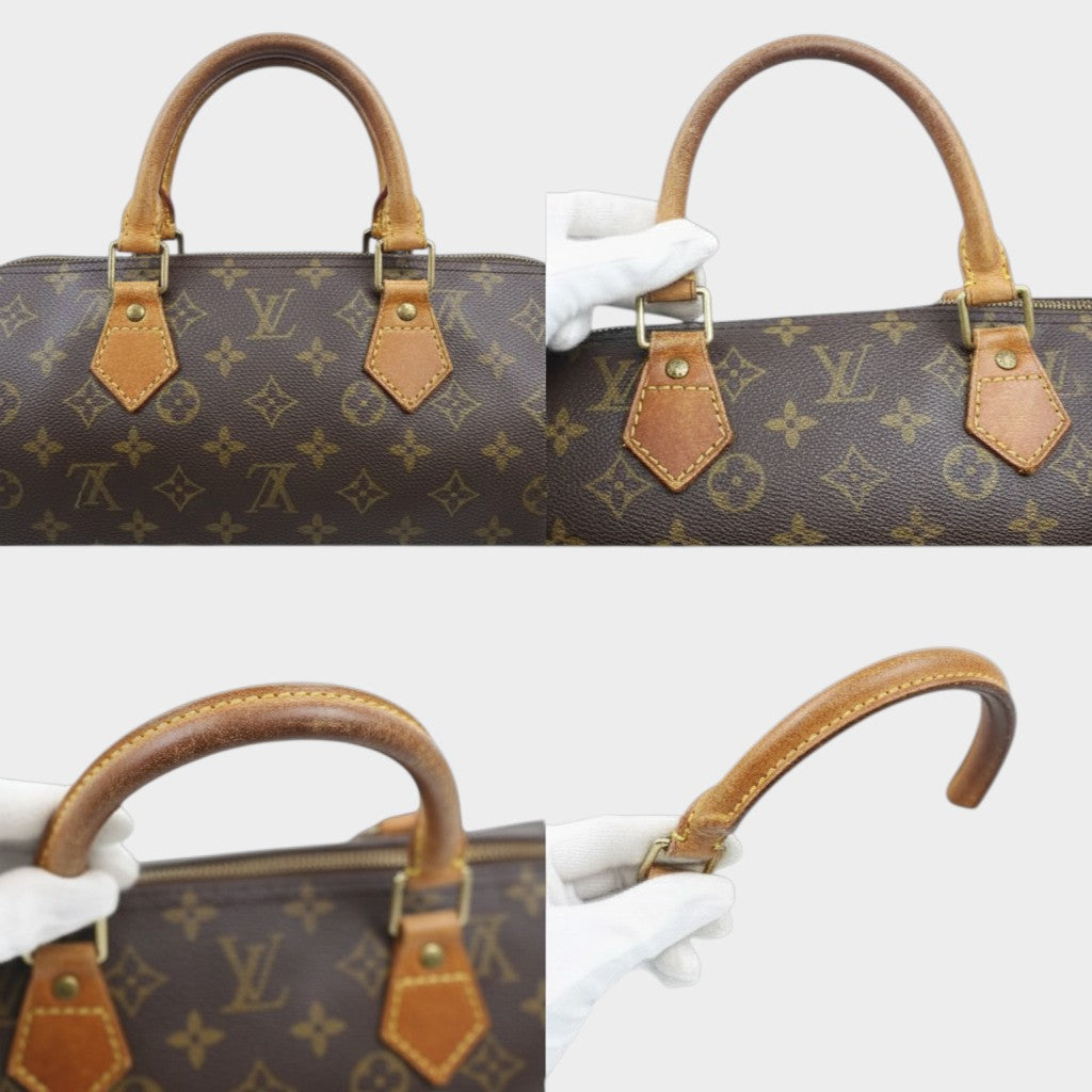 Louis Vuitton Speedy 40 Handbag, Monogram Brown Boston Bag M41522 161357