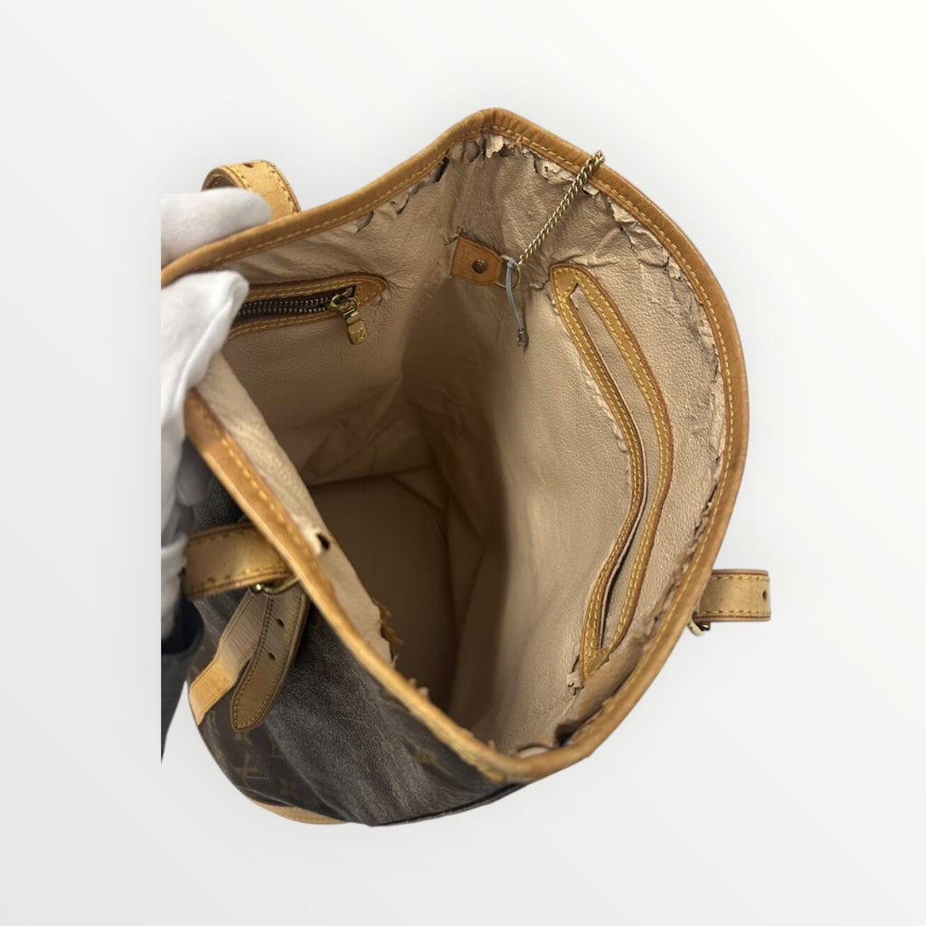 Louis Vuitton Bucket GM M42236 FL1001 Tote Bag PVC Coated Canvas Leather Monogram