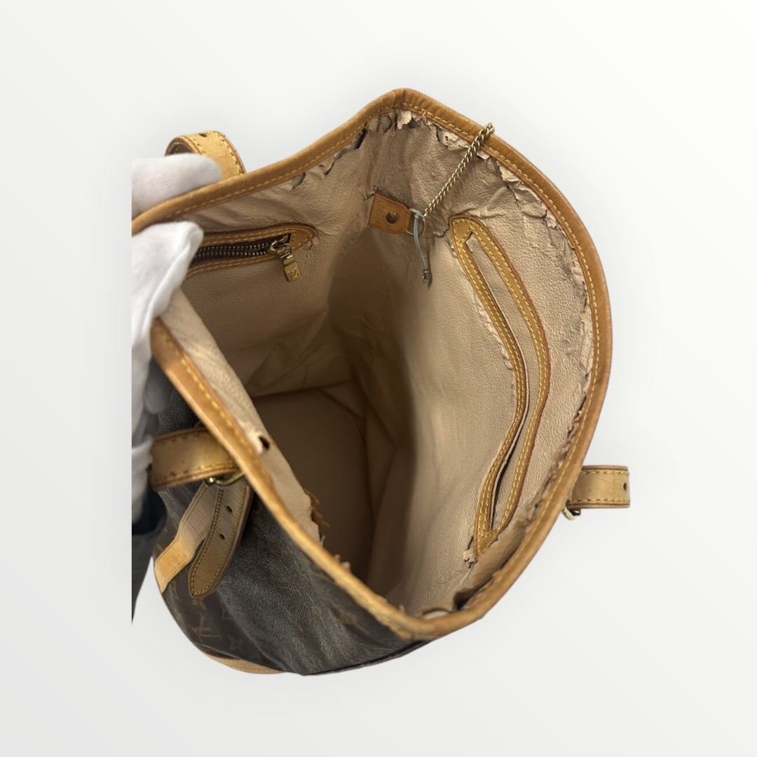 Louis Vuitton Bucket GM M42236 FL1001 Tote Bag PVC Coated Canvas Leather Monogram