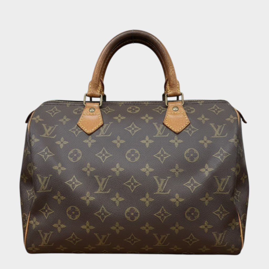 LOUIS VUITTON Monogram Handbag Speedy 30 SP0924 Padlock Brown Vintage